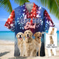 Hawaiian Shirt / Adults / S Best Dog Dad Custom Photo Hawaiian Shirt