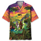Hawaiian Shirt / Adults / S Bigfoot Alien Riding Nessie Hawaiian Shirt