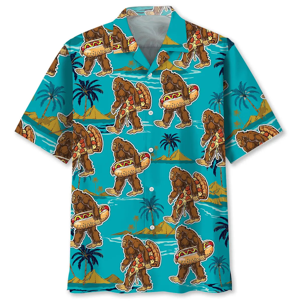 Hawaiian Shirt / Adults / S Bigfoot American Fast Food Hawaiian Shirt