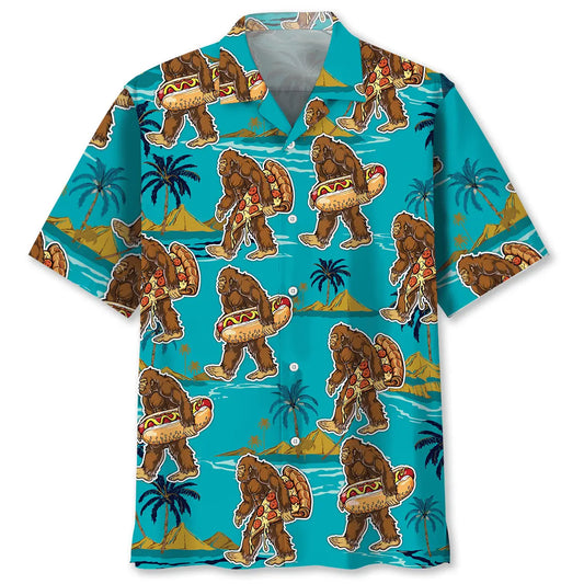 Hawaiian Shirt / Adults / S Bigfoot American Fast Food Hawaiian Shirt
