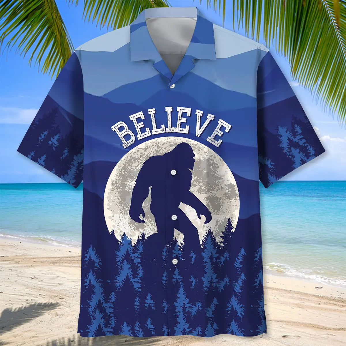 Bigfoot Believe Hawaiian Shirt