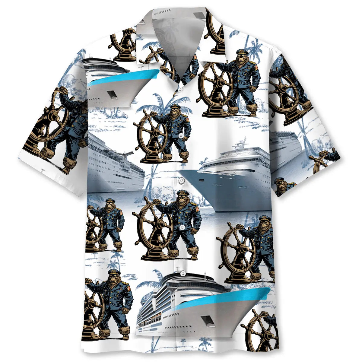 Hawaiian Shirt / Adults / S Bigfoot Captain Cruise Hawaiian Shirt