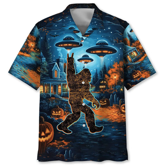 Hawaiian Shirt / Adults / S Bigfoot Chill The Halloween Night Hawaiian Shirt