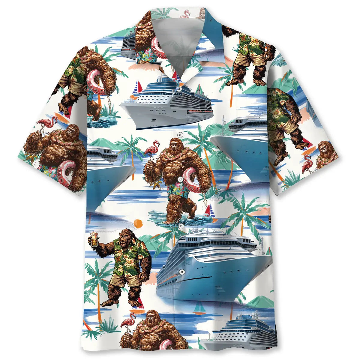 Hawaiian Shirt / Adults / S Bigfoot Cruise Hawaiian Shirt