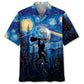 Hawaiian Shirt / Adults / S Bigfoot Guitar Starry Night Hawaiian Shirt
