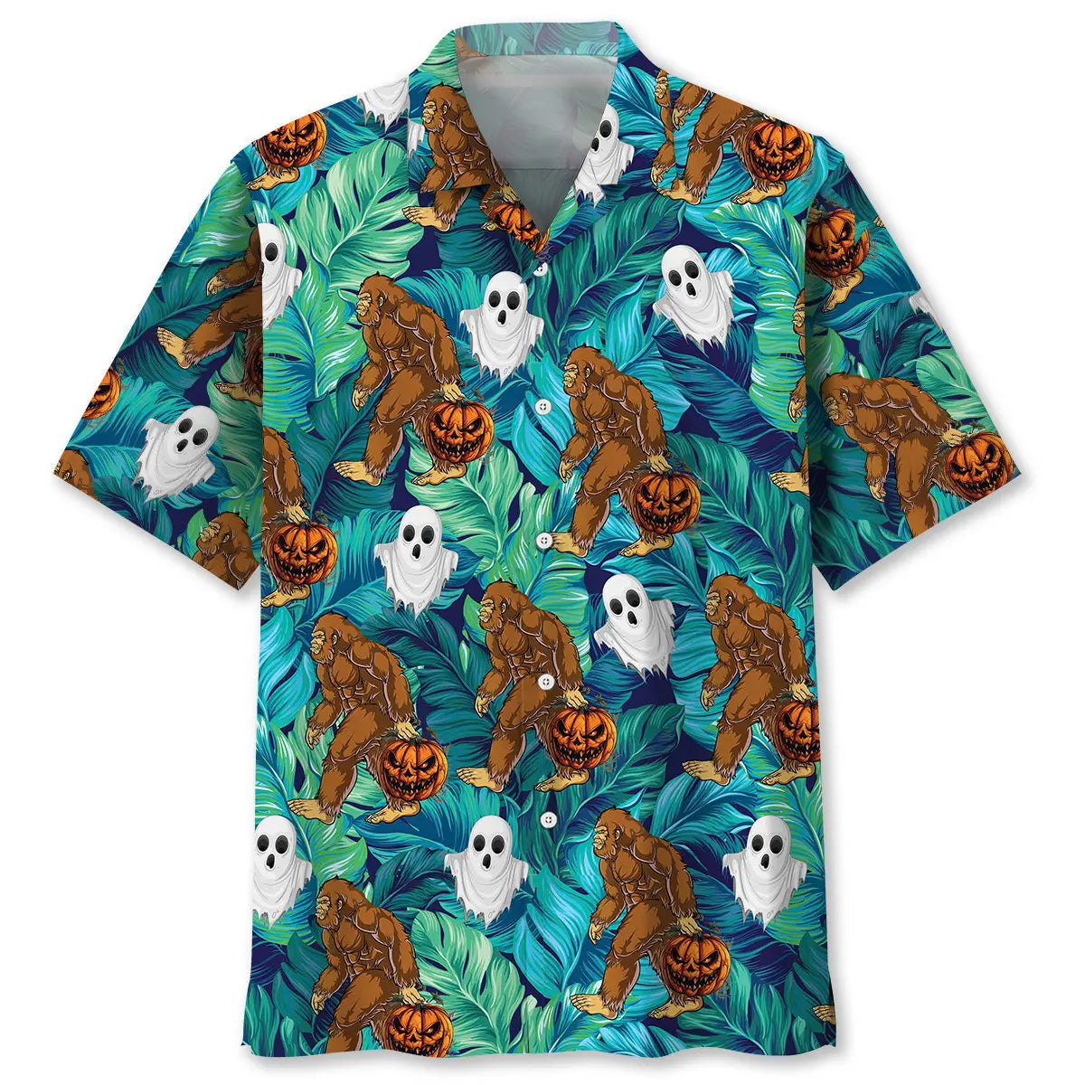 Hawaiian Shirt / Adults / S Bigfoot Halloween Hawaiian Shirt