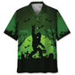 Hawaiian Shirt / Adults / S Bigfoot Halloween Night Green Hawaiian Shirt