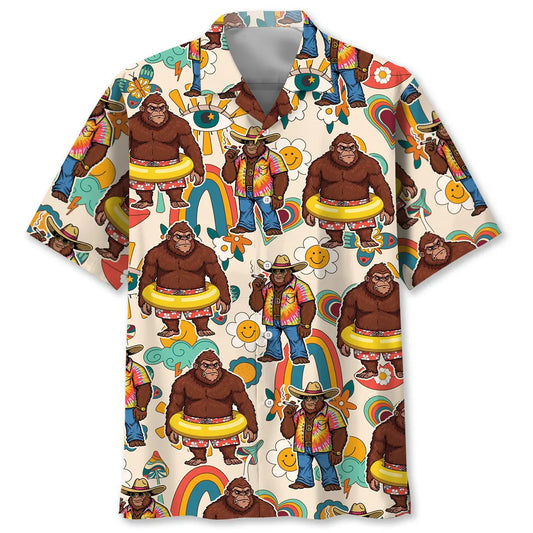 Hawaiian Shirt / Adults / S Bigfoot Hippie Soul Hawaiian Shirt