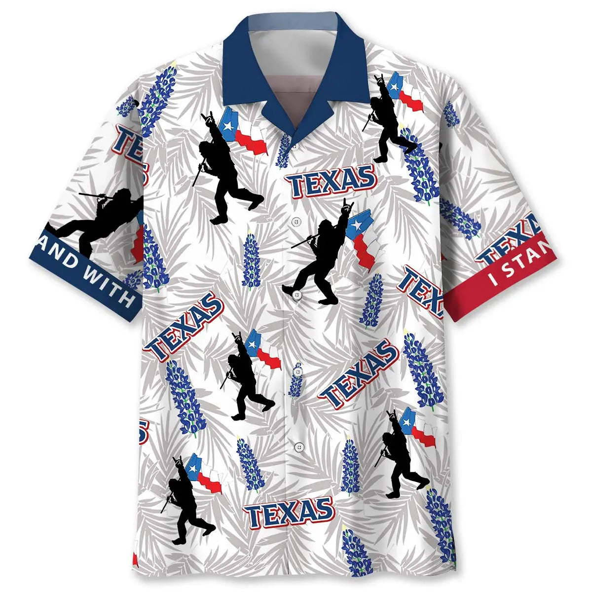 Hawaiian Shirt / Adults / S Bigfoot I Stand With Texas Hawaiian Shirt