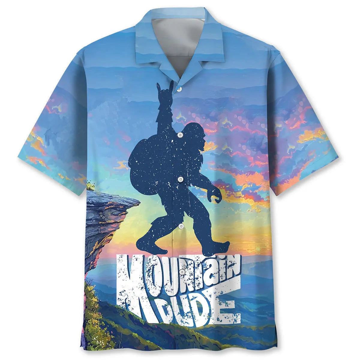 Hawaiian Shirt / Adults / S Bigfoot Mountain Hiking Hawaiian Shirt