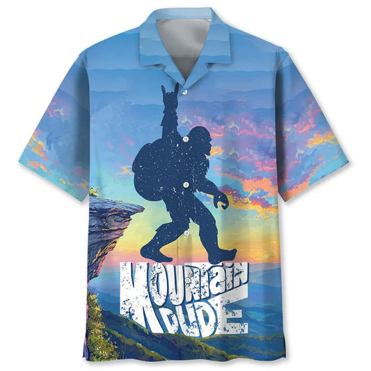 Hawaiian Shirt / Adults / S Bigfoot Mountain Hiking Hawaiian Shirt