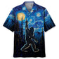 Hawaiian Shirt / Adults / S Bigfoot Mystery Starry Night Hawaiian Shirt