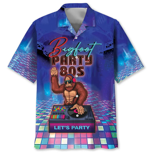 Hawaiian Shirt / Adults / S Bigfoot Party 80s Hawaiian Shirt