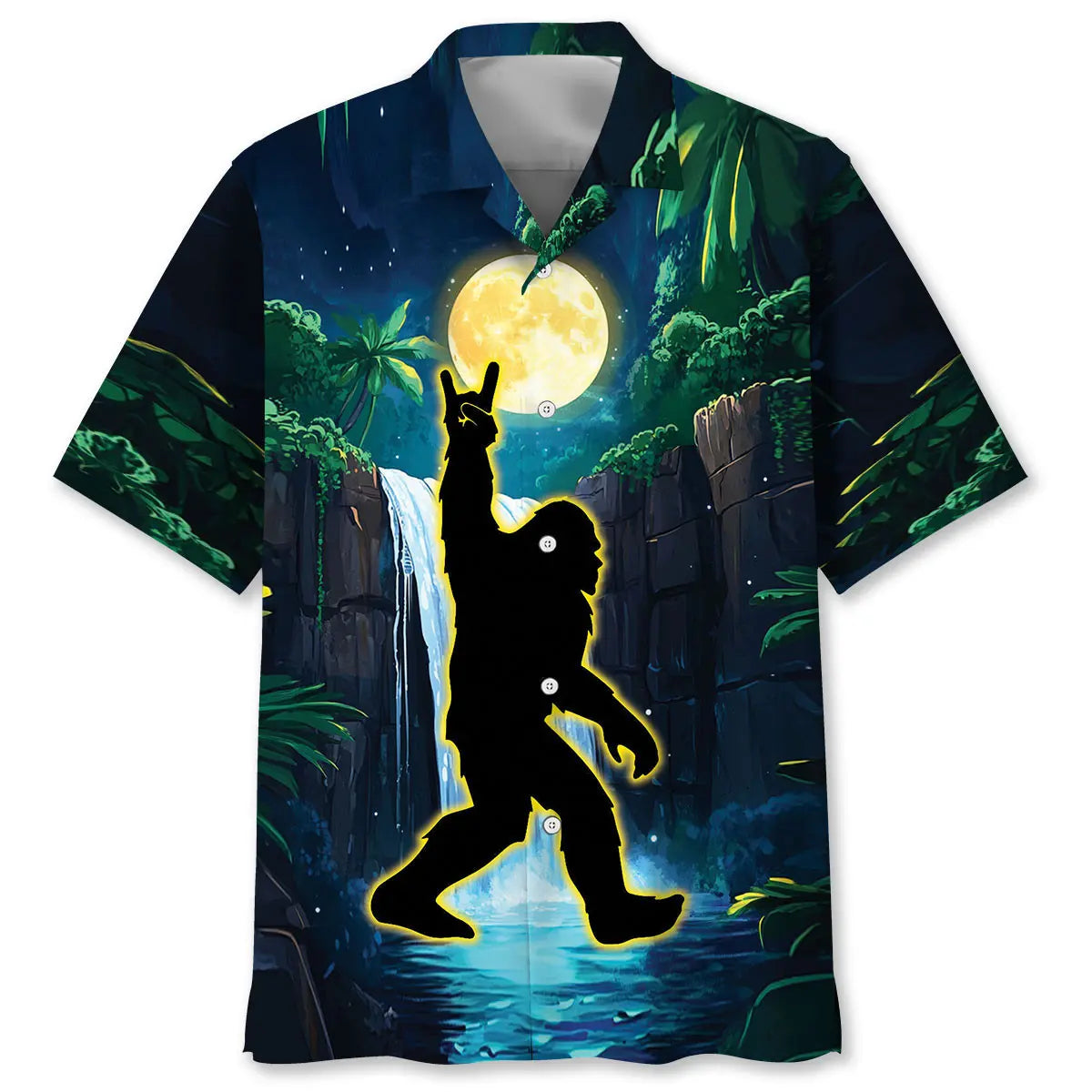 Hawaiian Shirt / Adults / S Bigfoot Saw Me But Nobody Believes Him Hawaiian Shirt