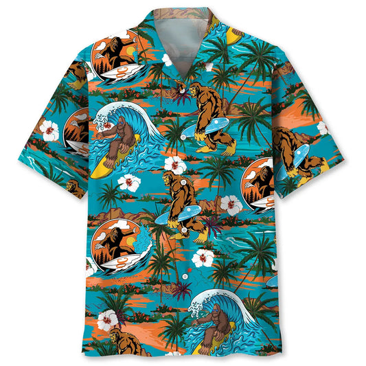 Hawaiian Shirt / Adults / S Bigfoot Surfing Hawaiian Shirt