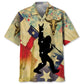 Hawaiian Shirt / Adults / S Bigfoot Texas Happy 4th July Vintage Hawaiian Shirt