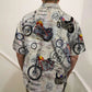 Biker Unisex Hawaiian Shirt Aloha Shirt Summer Vibe Vintage Motorcycle Route 66 Pattern