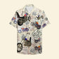 Hawaiian Shirt / Adults / S Biker Unisex Hawaiian Shirt Aloha Shirt Summer Vibe Vintage Motorcycle Route 66 Pattern