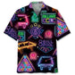 Hawaiian Shirt / Adults / S Billiard Neon Black Hawaiian Shirt