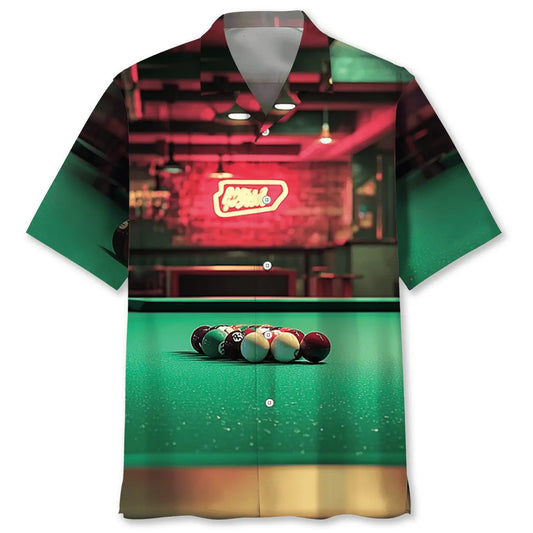 Hawaiian Shirt / Adults / S Billiard Pool Club Hawaiian Shirt