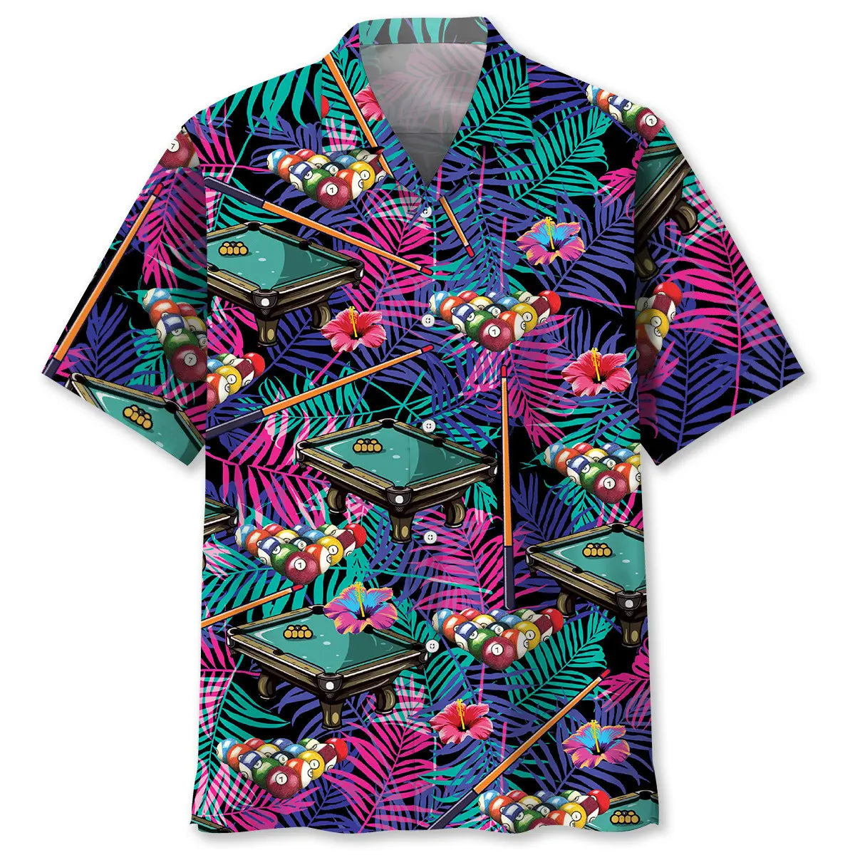 Hawaiian Shirt / Adults / S Billiard Tropical Purple Hawaiian Shirt