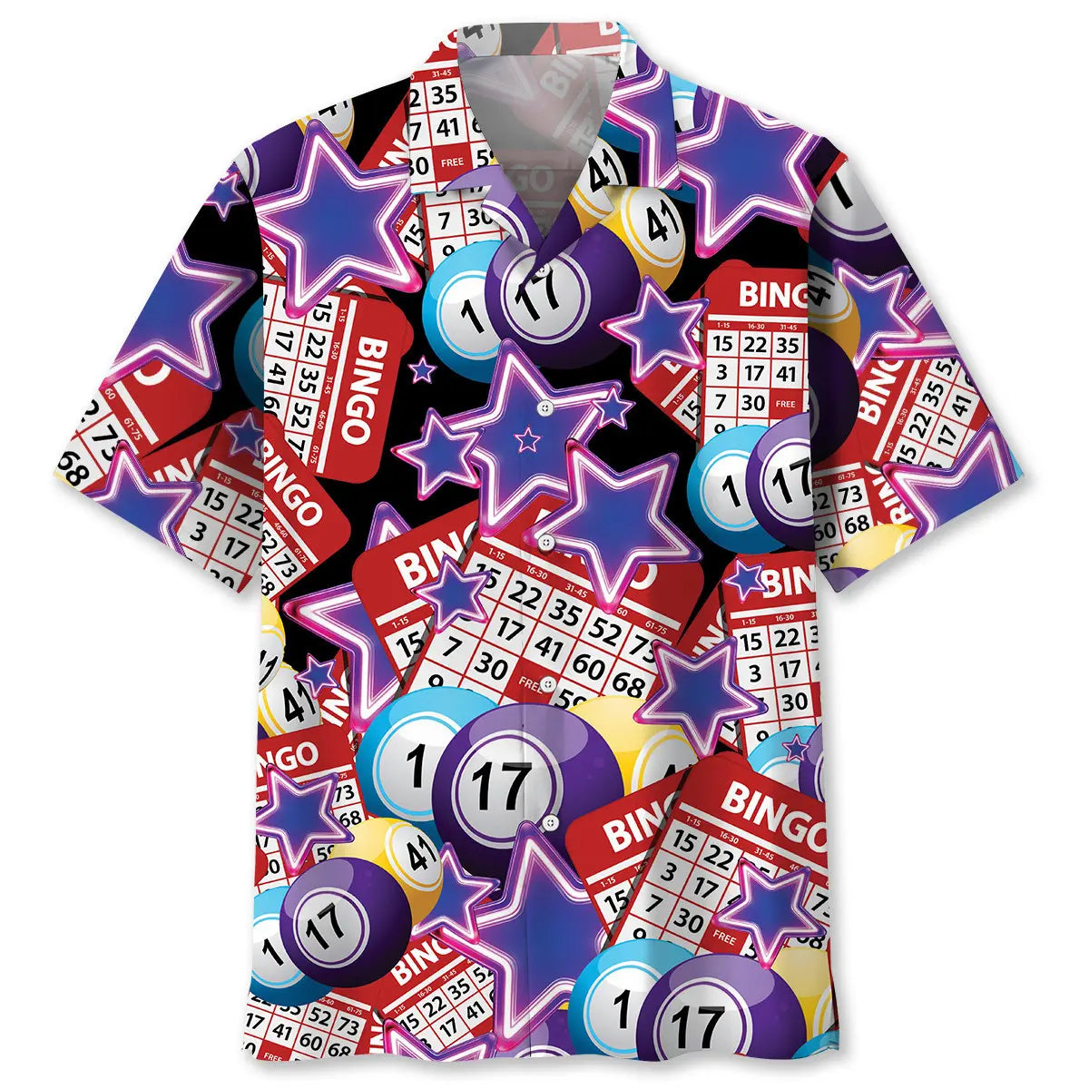 Hawaiian Shirt / Adults / S Bingo Neon Hawaiian Shirt