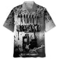 Hawaiian Shirt / Adults / S Black And White Guitarist Hawaiian Shirt