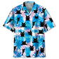 Hawaiian Shirt / Adults / S Black Cat Blue Hawaiian Shirt