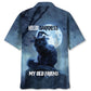 Black Cat Hello Darkness My Old Friend Hawaiian Shirt