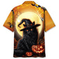 Black Cat Pumpkin Halloween Hawaiian Shirt