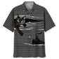 Hawaiian Shirt / Adults / S Black Cat Stripes Pattern Hawaiian Shirt