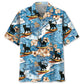 Hawaiian Shirt / Adults / S Black Cat Surfing Hawaiian Shirt