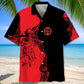 Black &amp; Red Firefighter Hawaiian Shirt