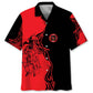 Hawaiian Shirt / Adults / S Black &amp; Red Firefighter Hawaiian Shirt