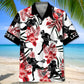 Black Red Lacrosse Hawaiian Shirt
