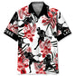 Hawaiian Shirt / Adults / S Black Red Lacrosse Hawaiian Shirt