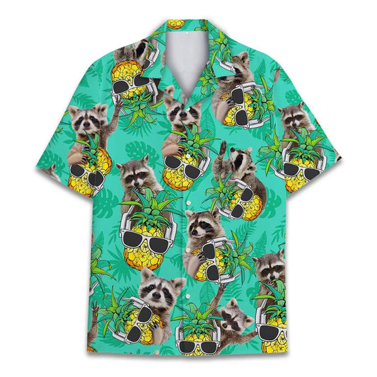 Hawaiian Shirt / Adults / S Tropical Raccoon Unisex Hawaiian Shirt Aloha Shirt