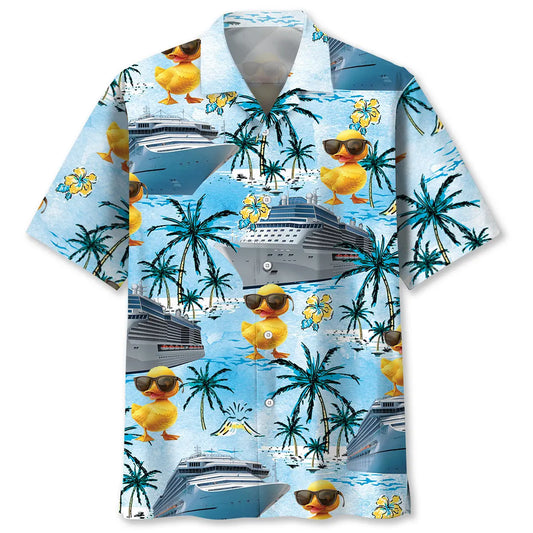 Hawaiian Shirt / Adults / S Blue Cruise Duck Hawaiian Shirt