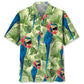 Hawaiian Shirt / Adults / S Blue Parrot Tropical Hawaiian Shirt