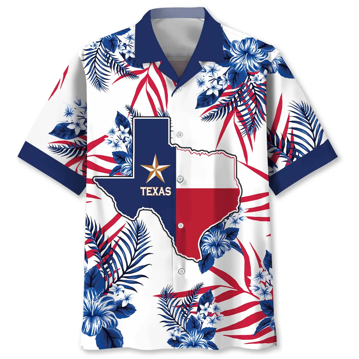 Hawaiian Shirt / Adults / S Blue Texas The Lone Star State Proud Hawaiian Shirt