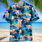 Blue Tropical Pig Hawaiian Shirt
