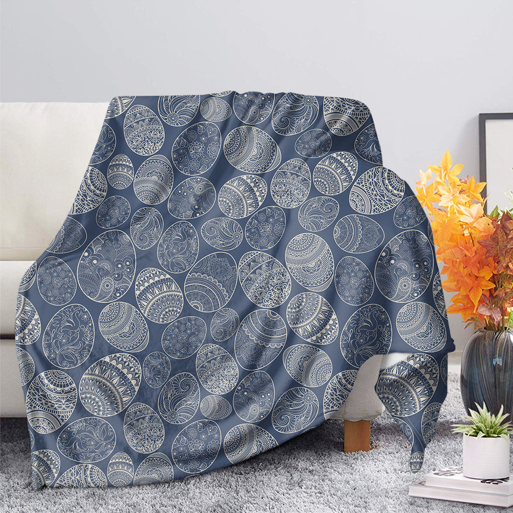 Colorful Easter Egg Pattern Flannel Blanket For Living Room And Bedroom Styling