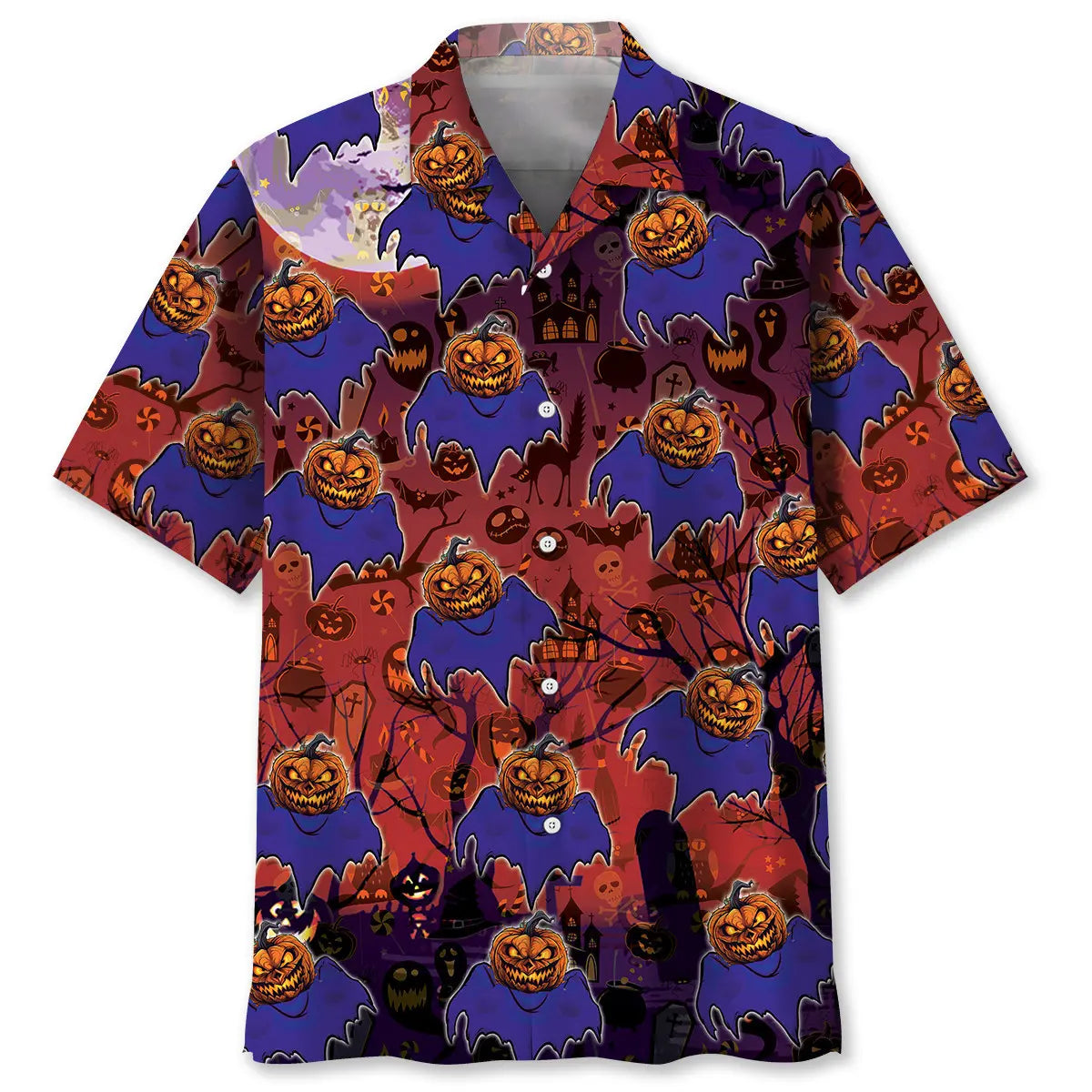 Hawaiian Shirt / Adults / S Boo Pumpkin Hawaiian Shirt