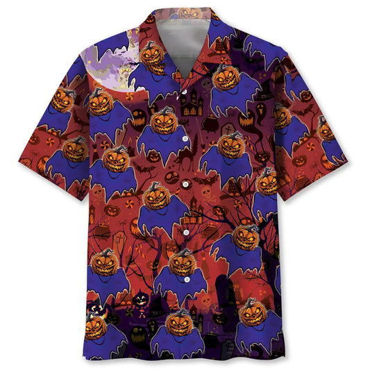 Hawaiian Shirt / Adults / S Boo Pumpkin Hawaiian Shirt