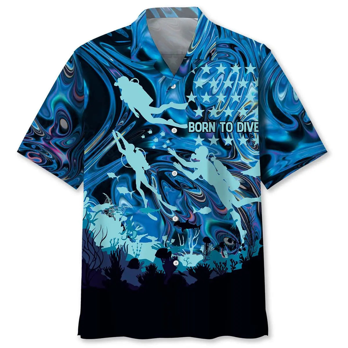 Hawaiian Shirt / Adults / S Born To Dive Hawaiian Shirt