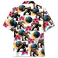 Bowling Bigfoot Hibiscus Hawaiian Shirt