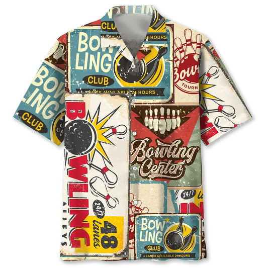 Hawaiian Shirt / Adults / S Bowling Club Vintage Hawaiian Shirt
