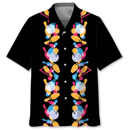 Hawaiian Shirt / Adults / S Bowling Retro 80s Hawaiian Shirt