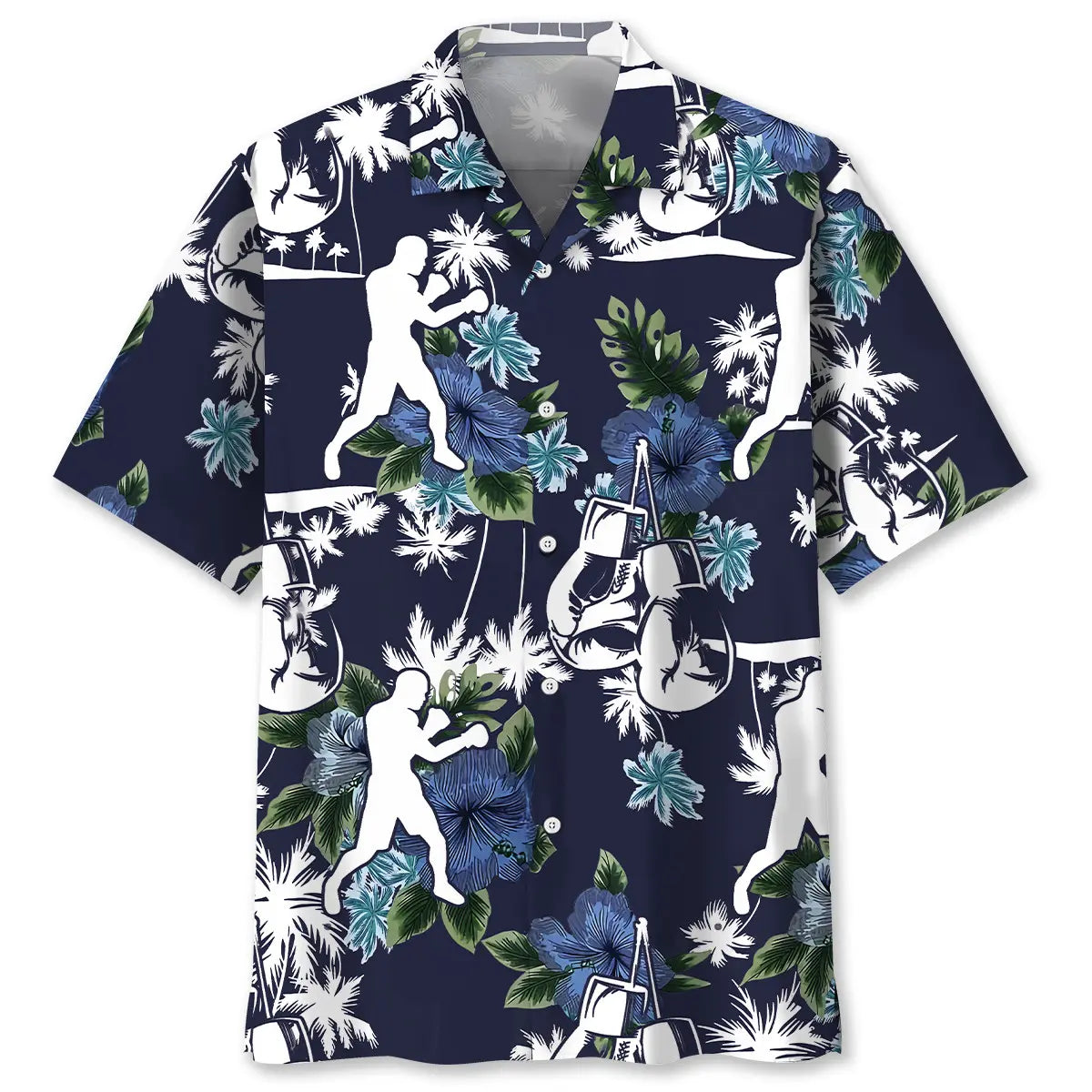 Hawaiian Shirt / Adults / S Boxing Blue Nature Hawaiian Shirt