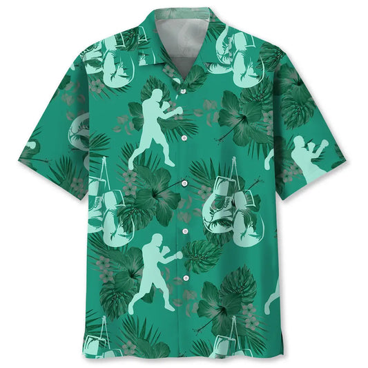 Hawaiian Shirt / Adults / S Boxing Kelly Green Hawaiian Shirt